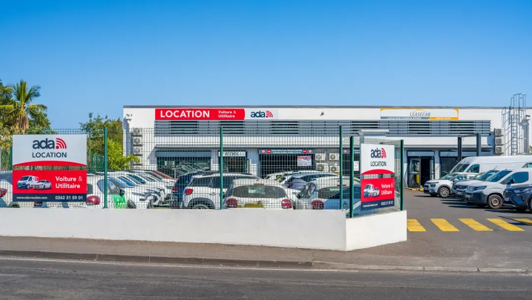 Devanture de l'agence de location ADA Réunion à La Possession