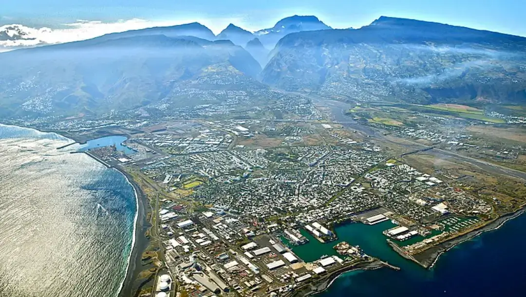 Vue aérienne Le Port Réunion
